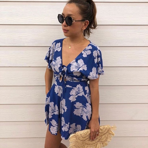 Fighting Eel Other - FIGHTING EEL/AVA SKY Romper Kiwi in Blue Orchid